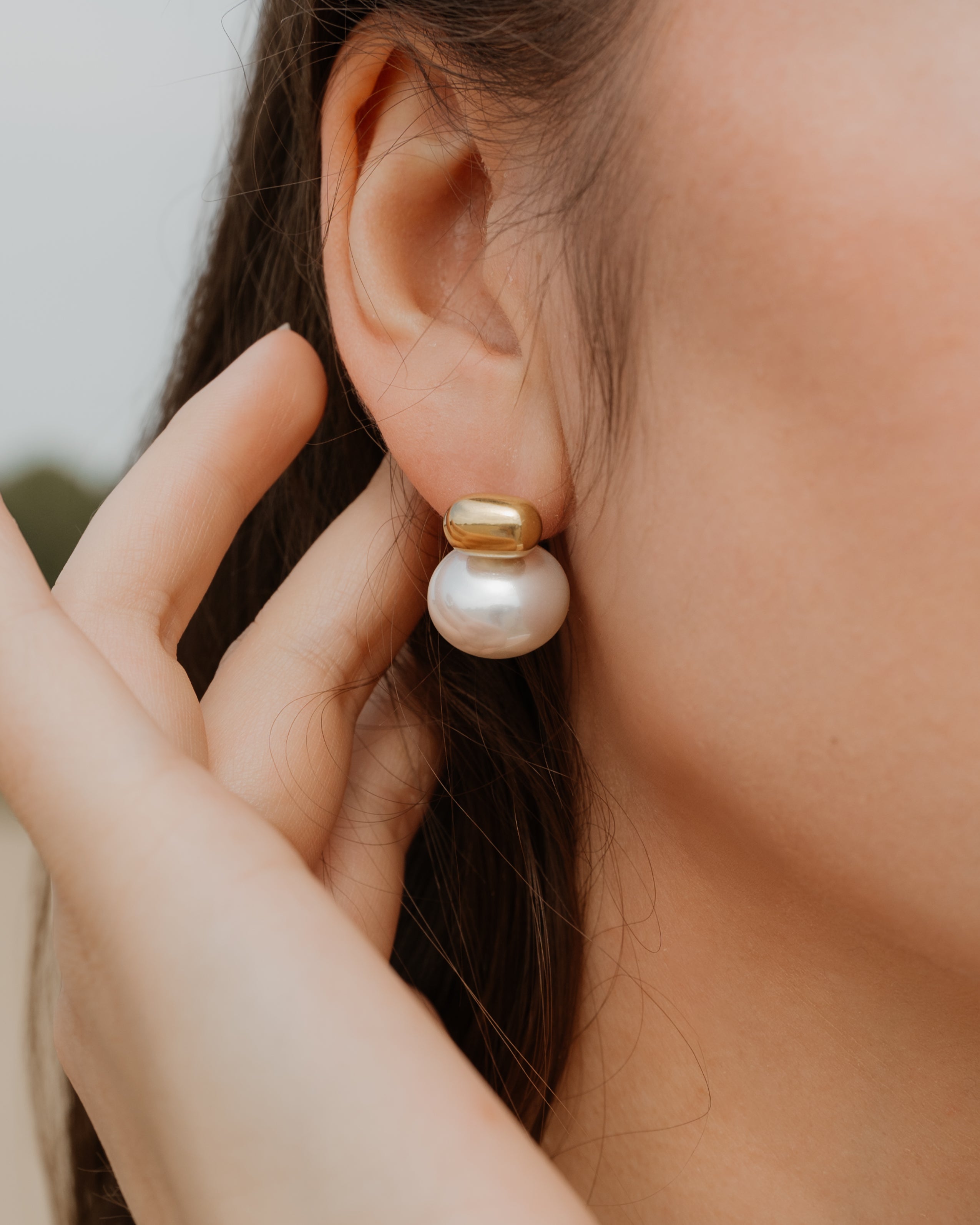 MULA Golden Pearl Ohrringe