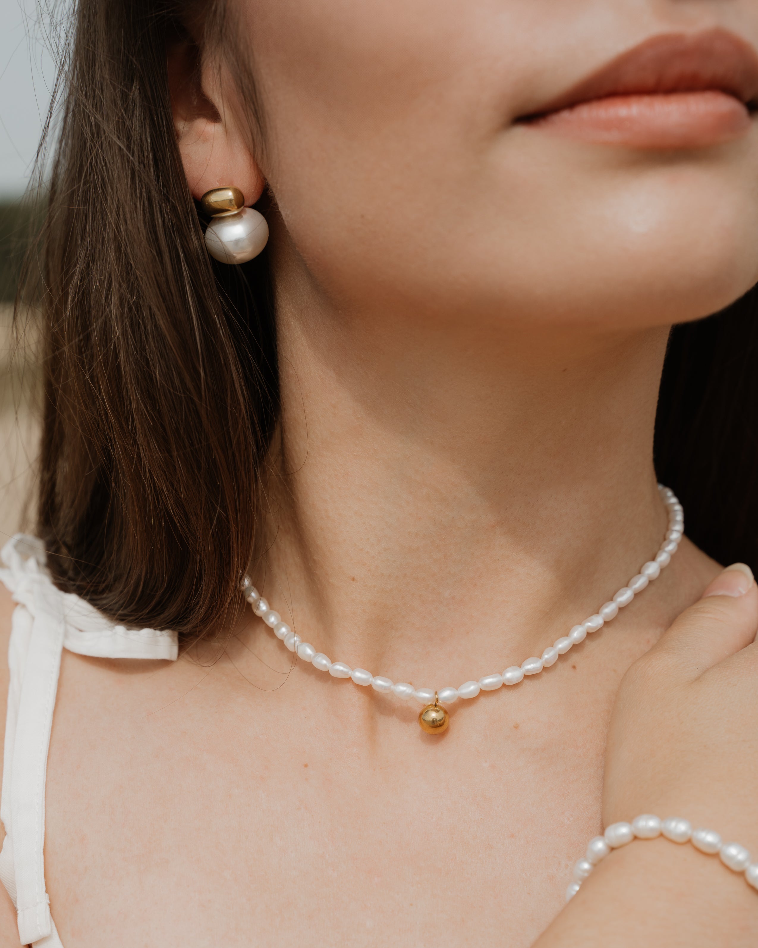 MULA Golden Pearl Ohrringe